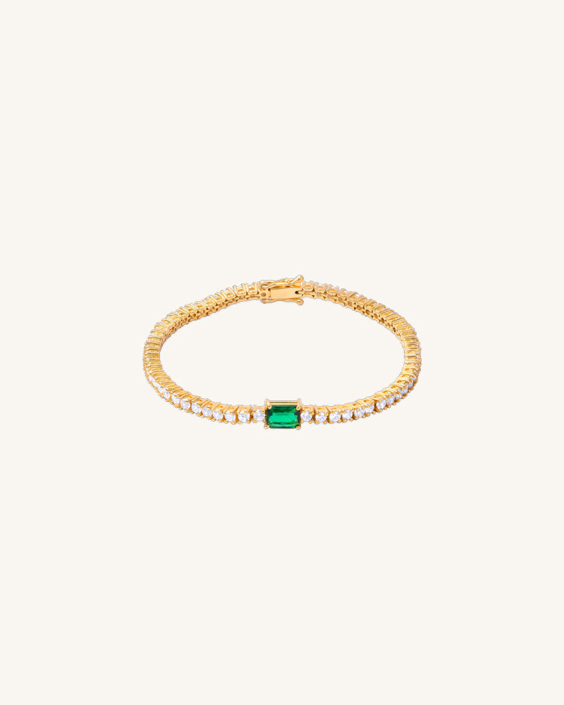 The Emerald Tennis Bracelet – Gold