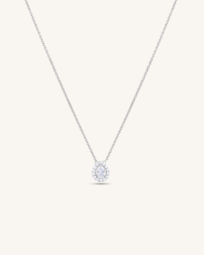 Pear Drop Necklace – Silver