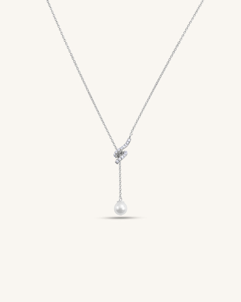 The Pearl Drop Necklace – Silver
