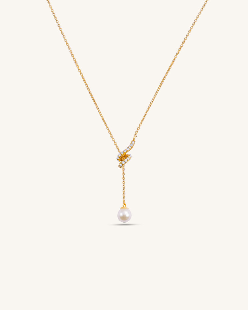 The Pearl Drop Necklace – Gold