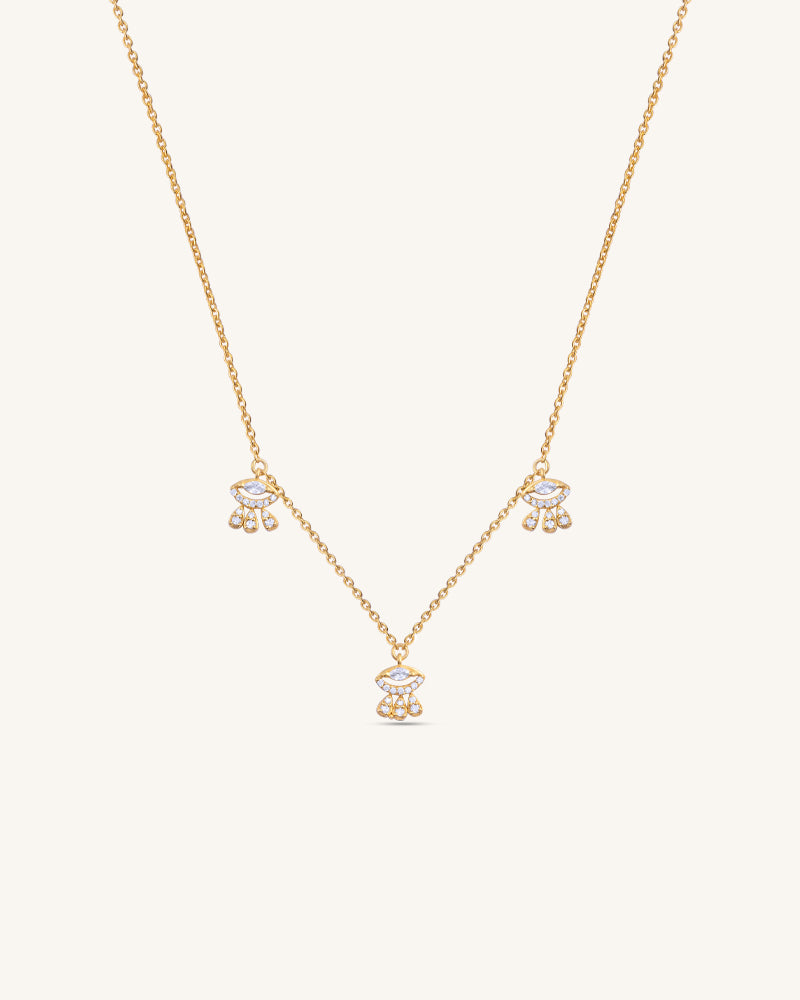 The Evil Eye Charm Necklace – Gold