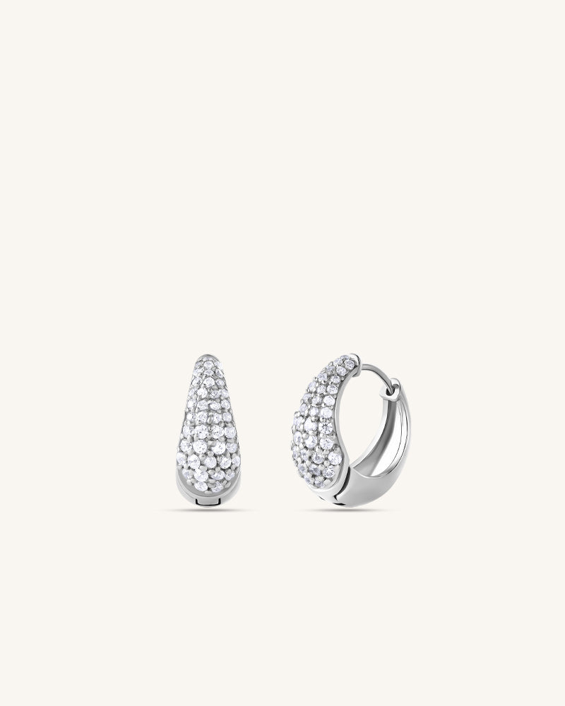 Dewdrop Hoops – Silver