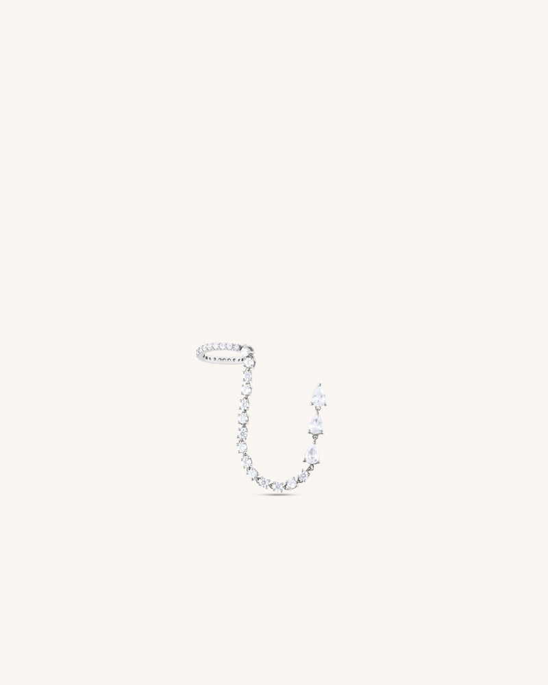 Drape of Light Earrings – Silver