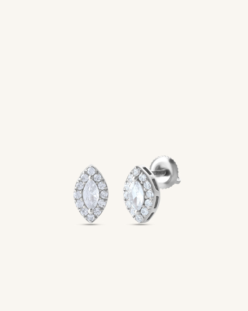 Marquise Studs – Silver