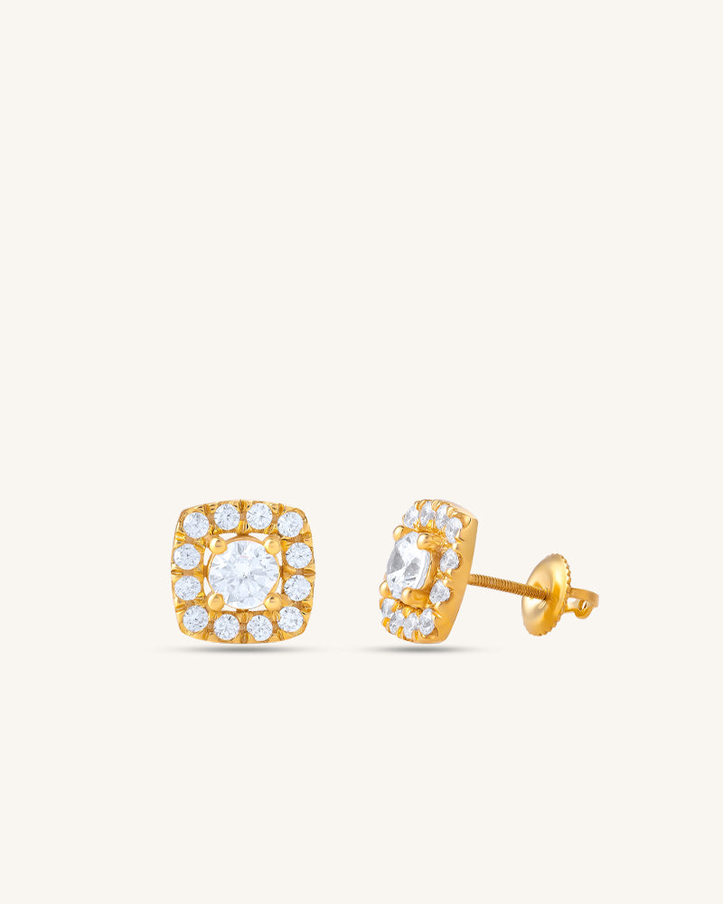 Classic Cushion Studs – Gold