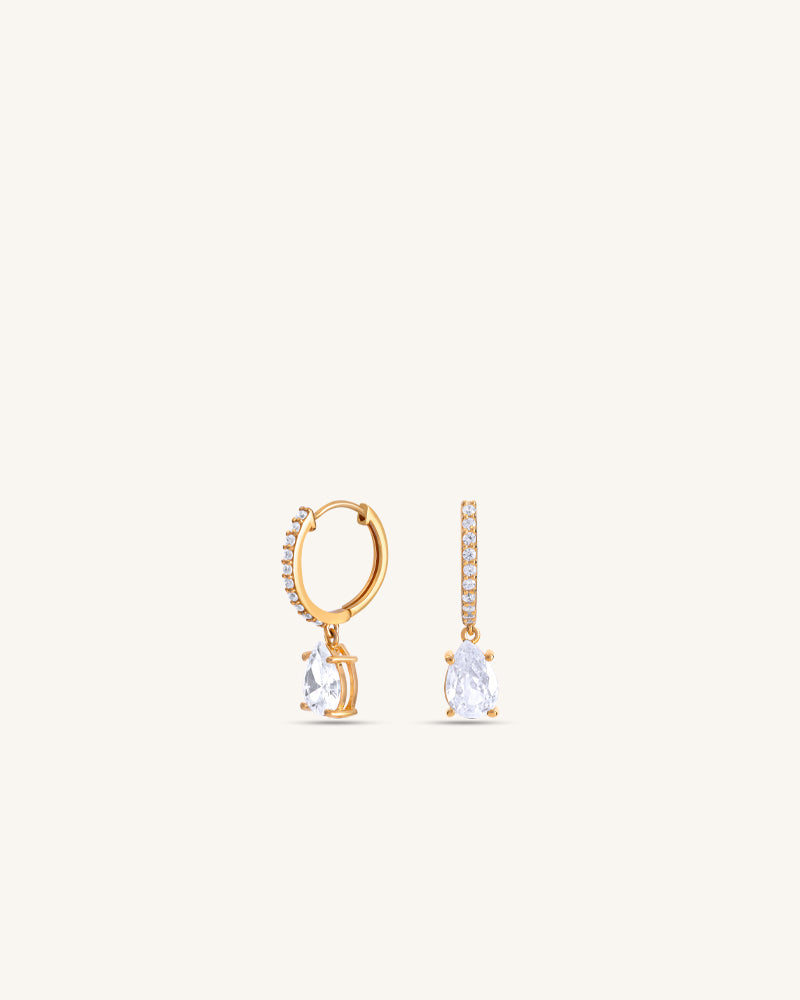 Teardrop Hoops – Gold