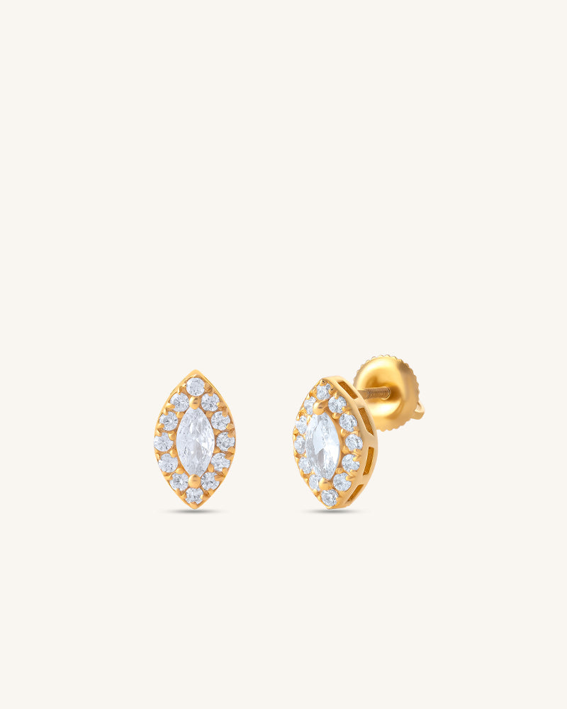 Marquise Studs – Gold
