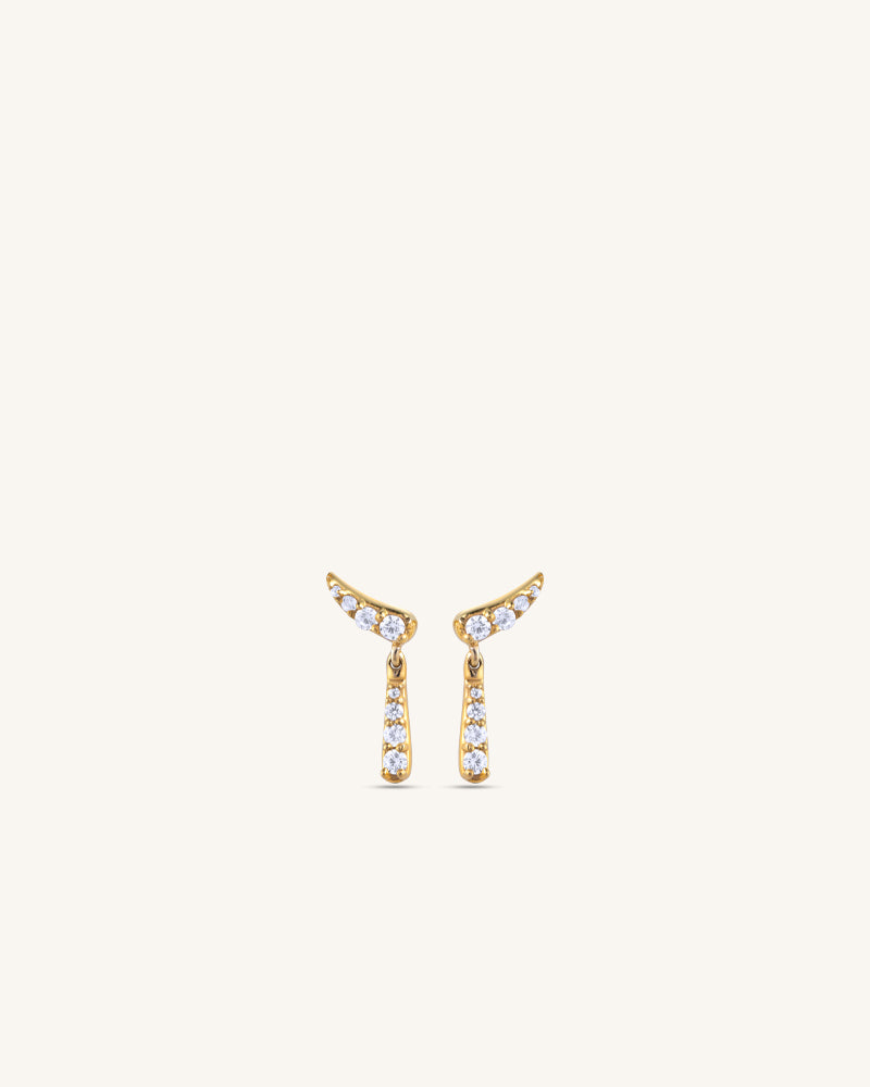 Comet Drop Earrings – Gold