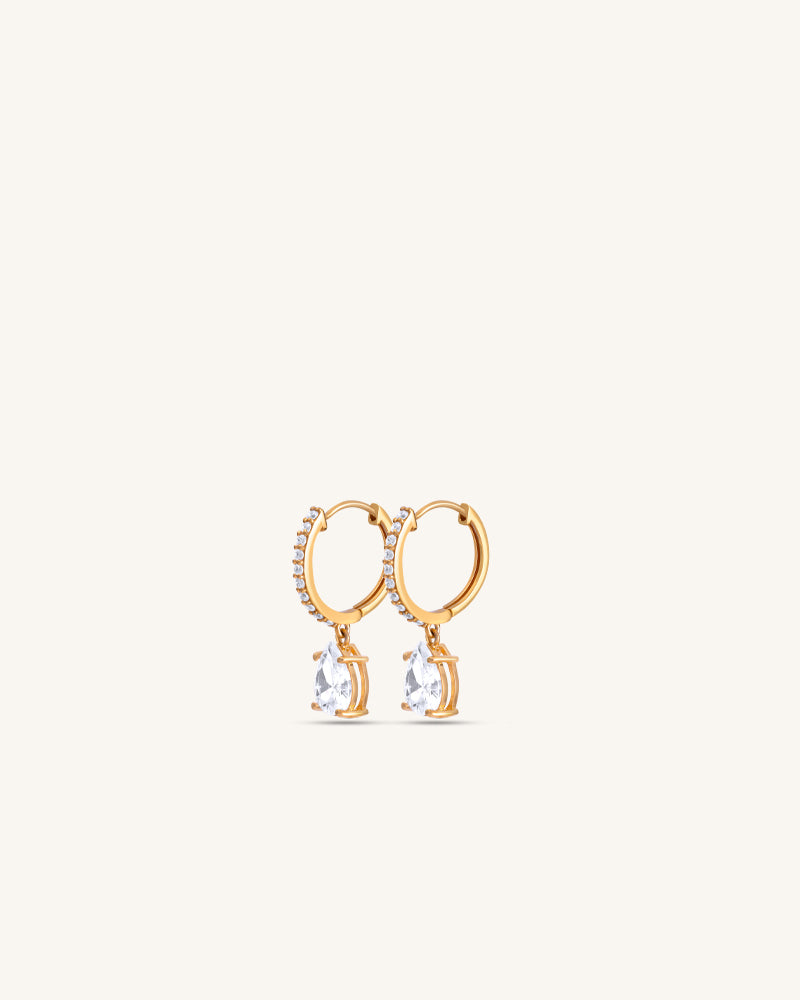 Teardrop Hoops – Gold