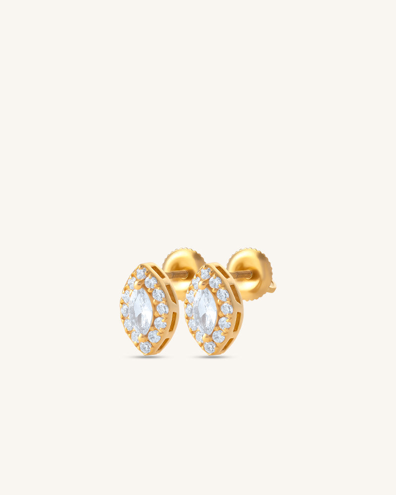 Marquise Studs – Gold
