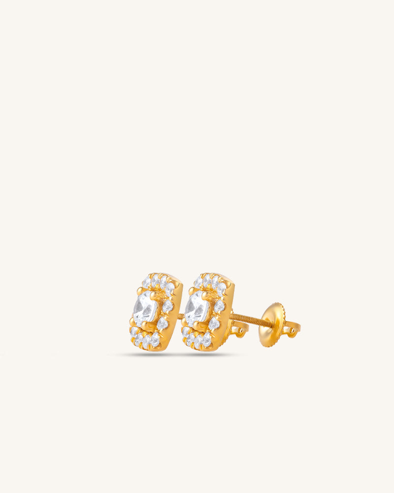 Classic Cushion Studs – Gold