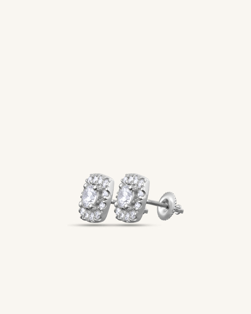 Classic Cushion Studs – Silver