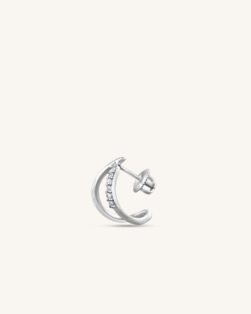 Wave Studs – Silver