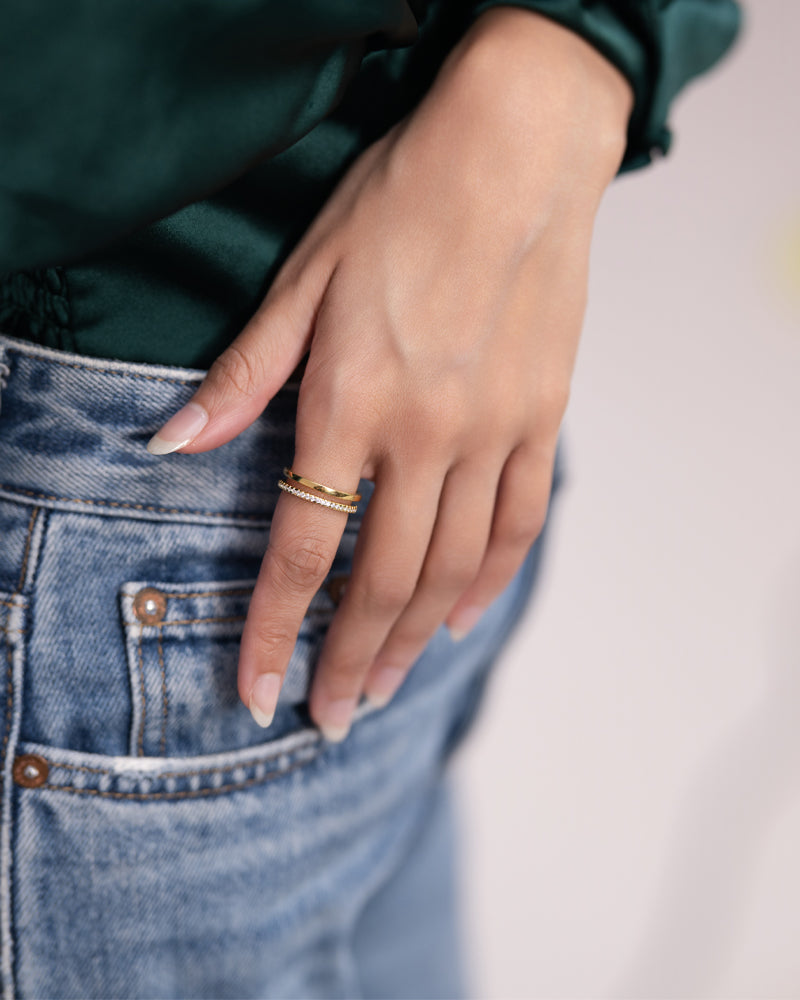 Dual Band Ring – Gold