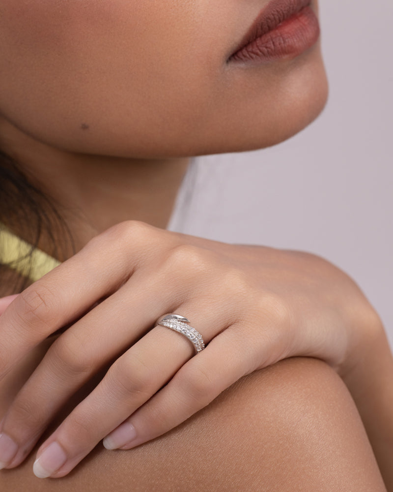 Crossover Ring – Silver