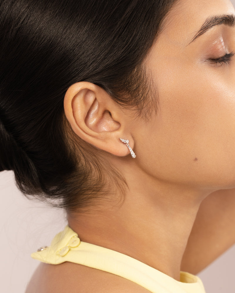 Comet Drop Earrings – Silver