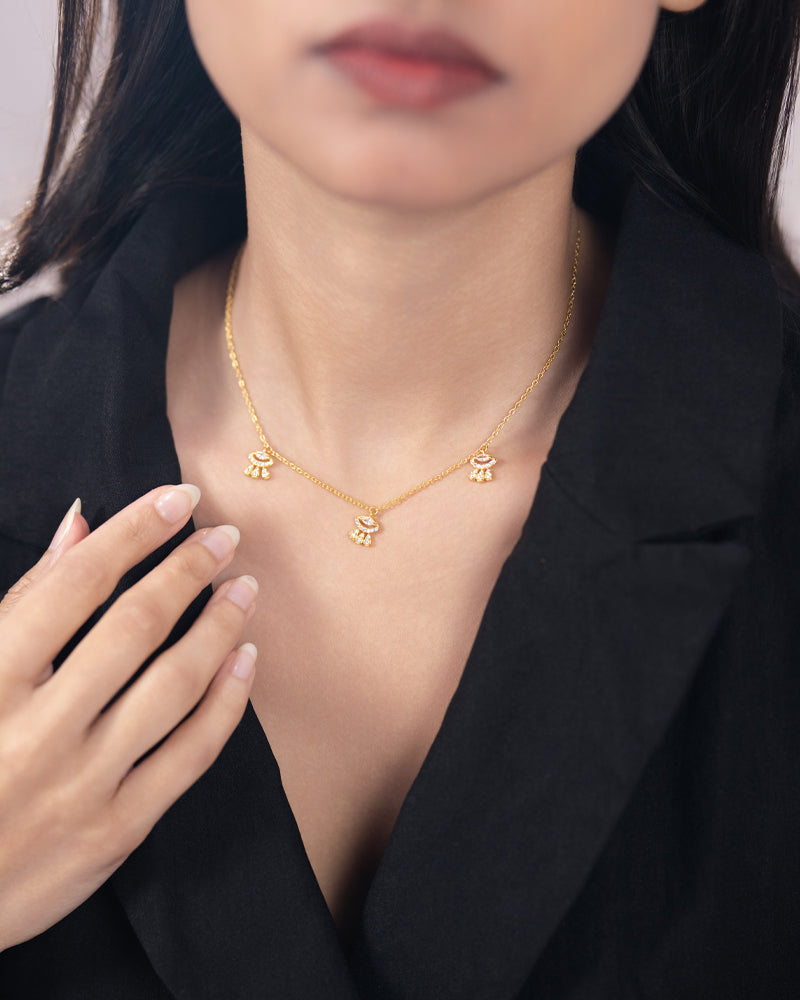 The Evil Eye Charm Necklace – Gold