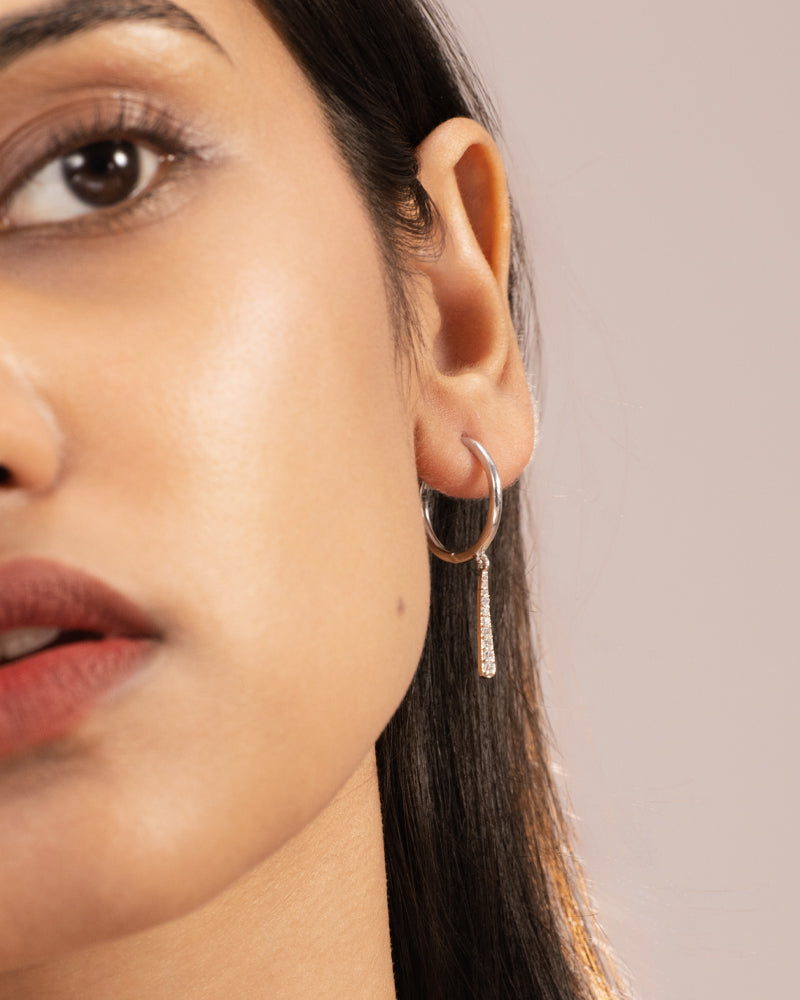 Starlight Drop Earrings – Silver