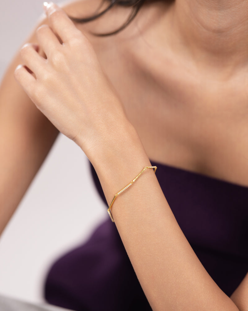 The Bar Link Bracelet – Gold