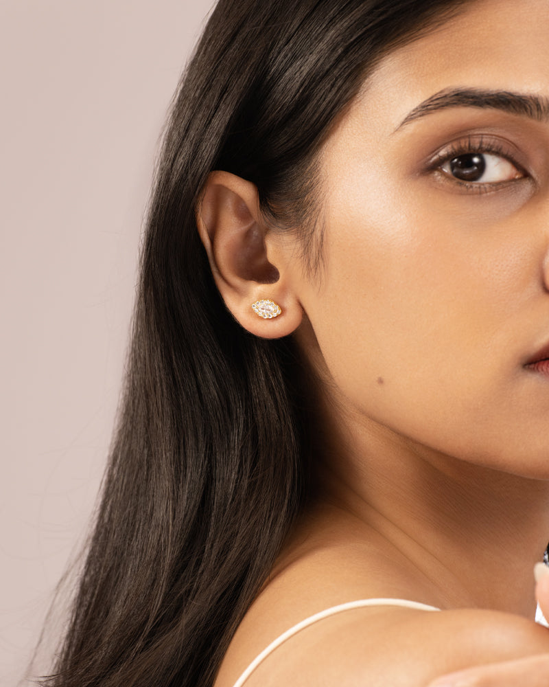 Marquise Studs – Gold