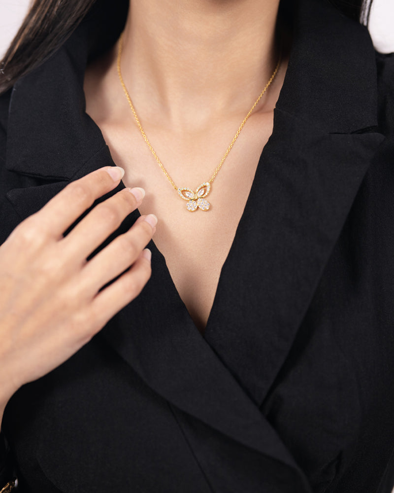 The Butterfly Bloom Necklace – Gold