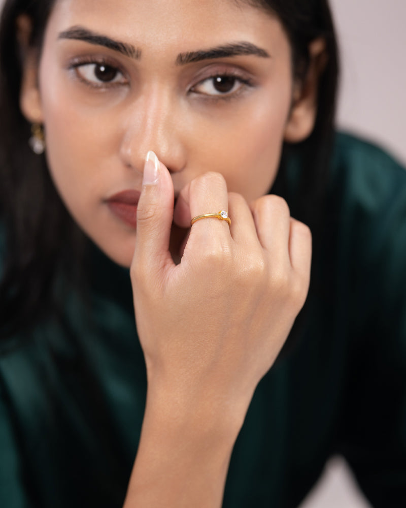 Classic Solitaire Ring – Gold