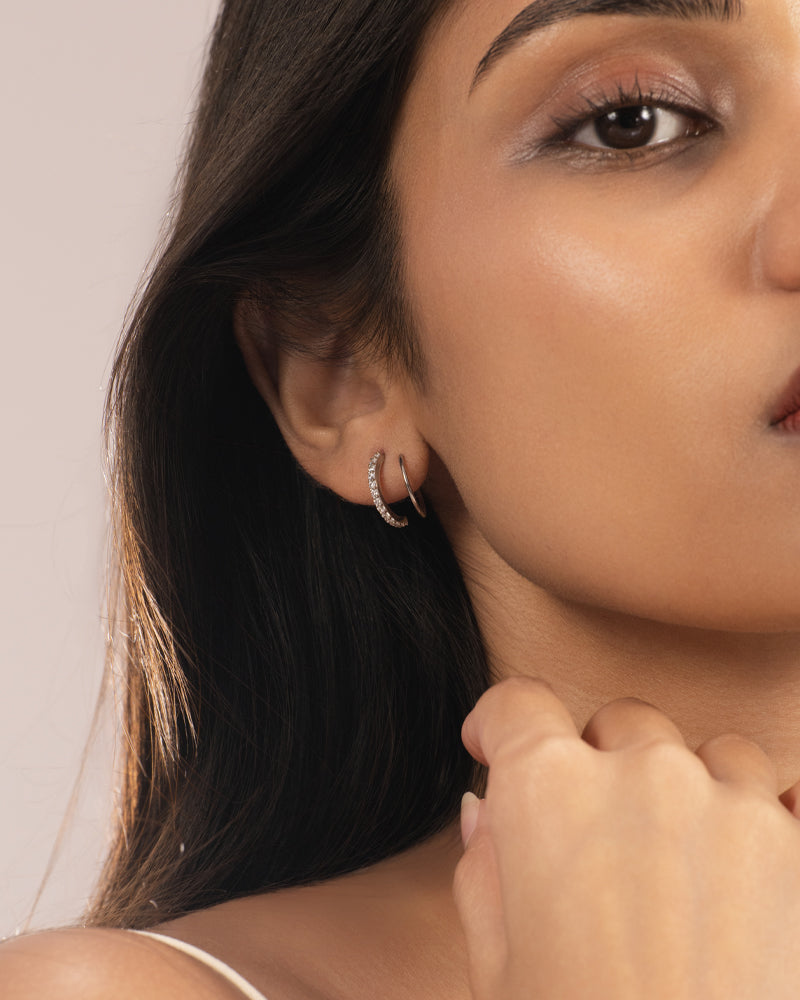 Twist Hoops – Silver