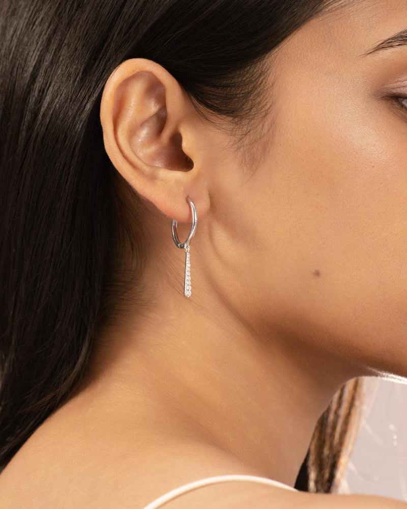 Starlight Drop Earrings – Silver