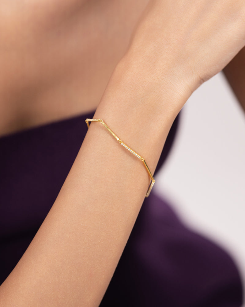 The Bar Link Bracelet – Gold