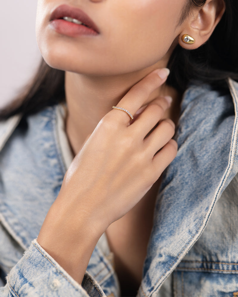 Studded Wave Band – Gold