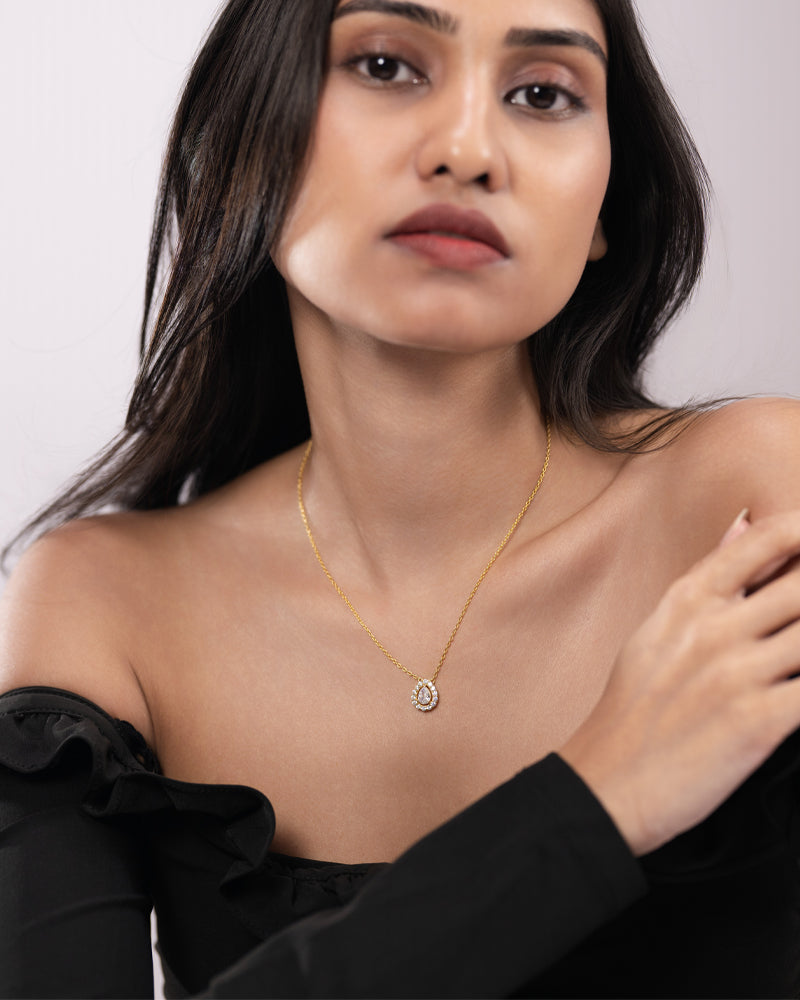 Pear Drop Necklace – Gold