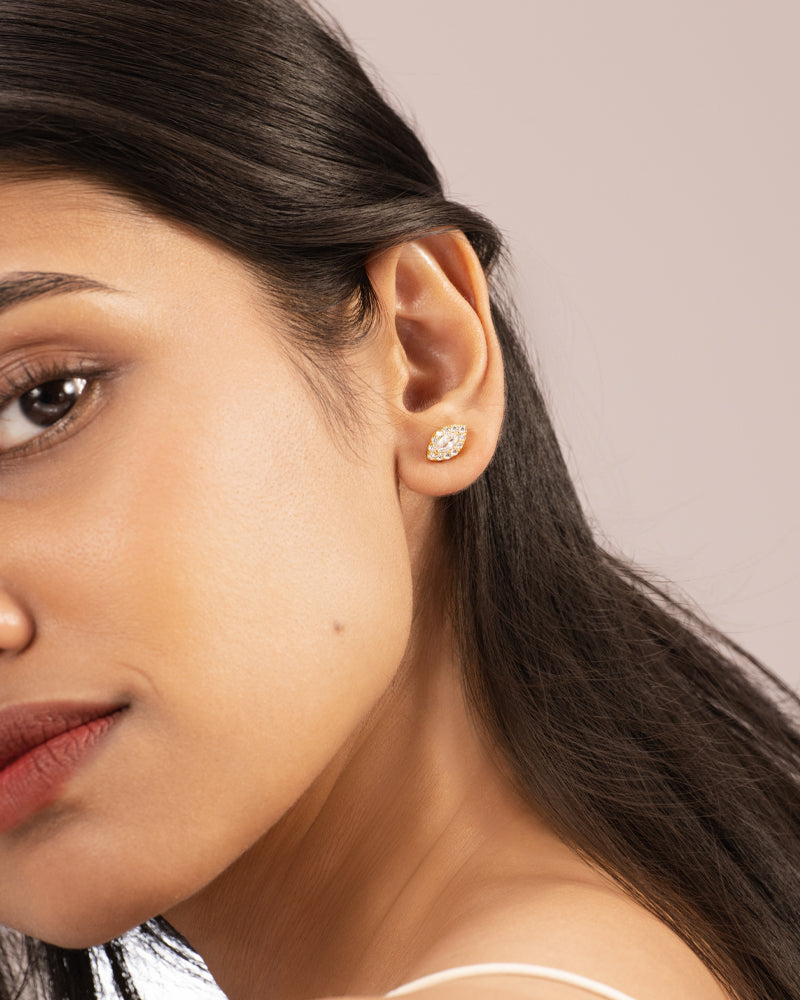 Marquise Studs – Gold