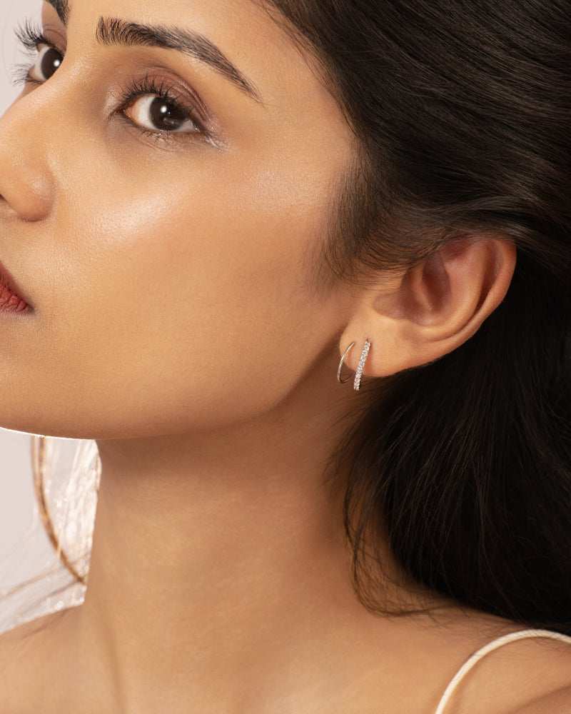 Twist Hoops – Silver