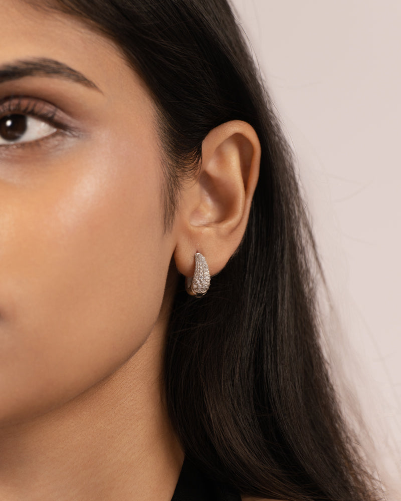 Dewdrop Hoops – Silver