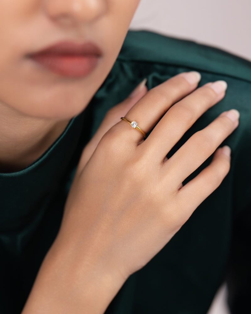 Classic Solitaire Ring – Gold