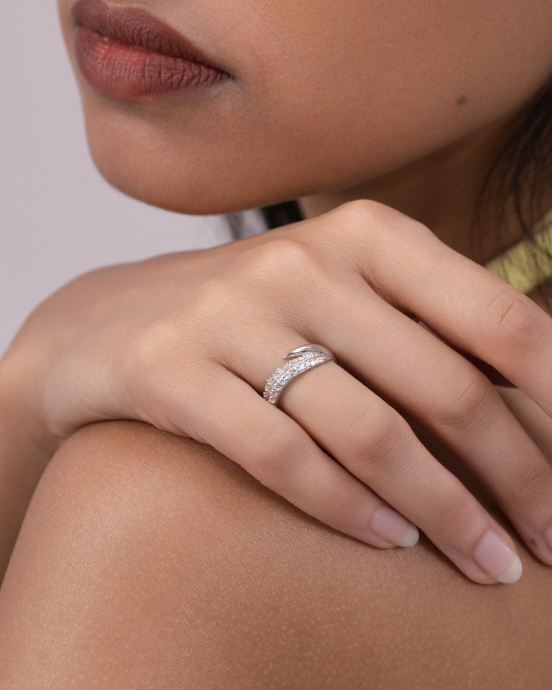 Crossover Ring – Silver