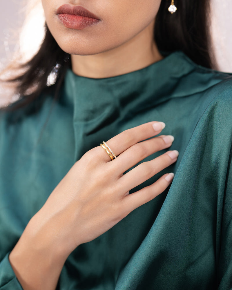 Dual Band Ring – Gold