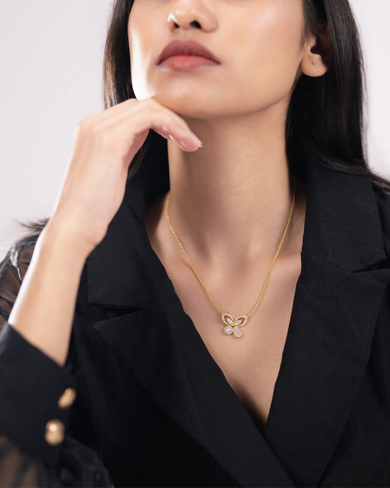 The Butterfly Bloom Necklace – Gold