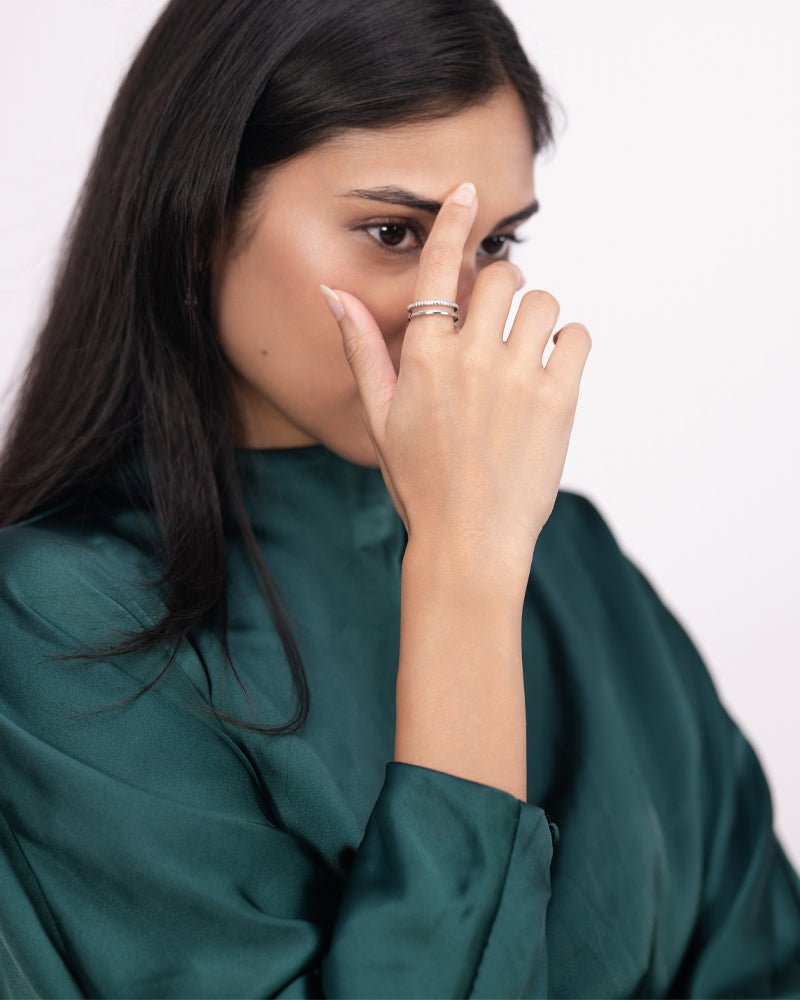 Dual Band Ring – Silver