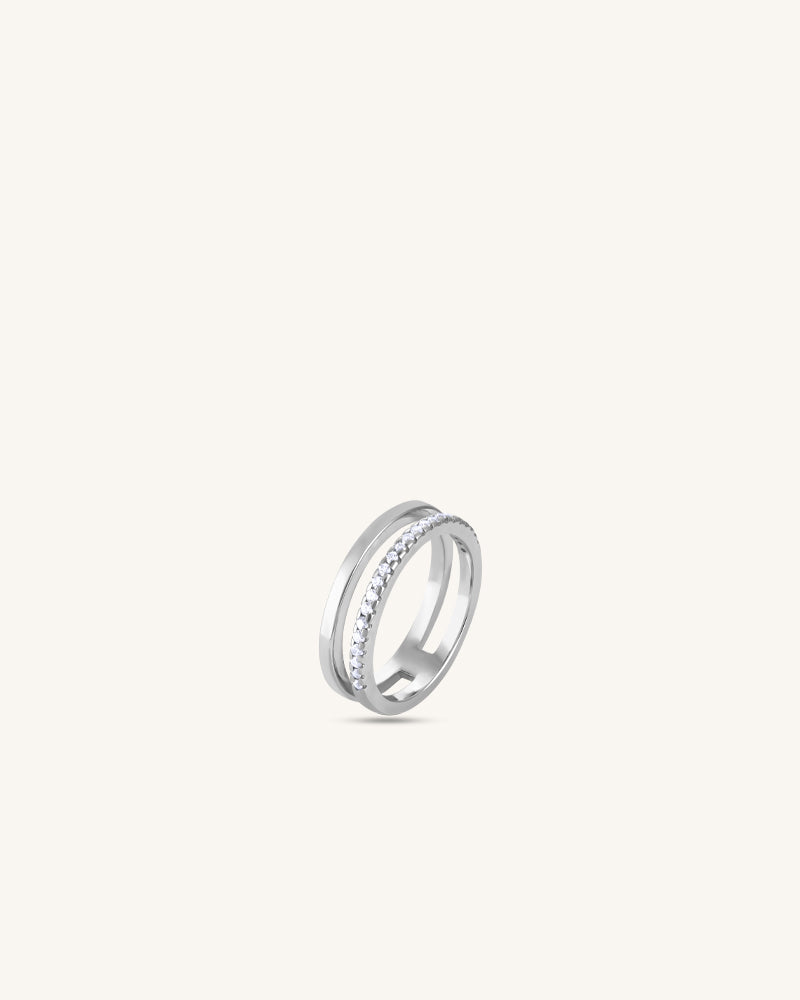Dual Band Ring – Silver