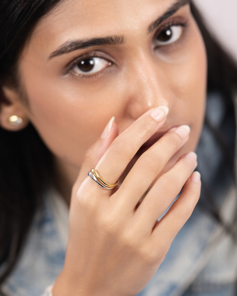 Plain Wave Band – Silver