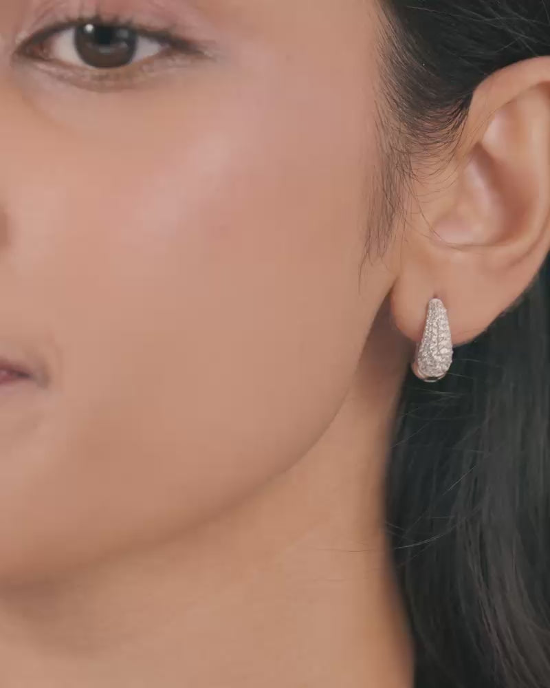 Dewdrop Hoops – Silver