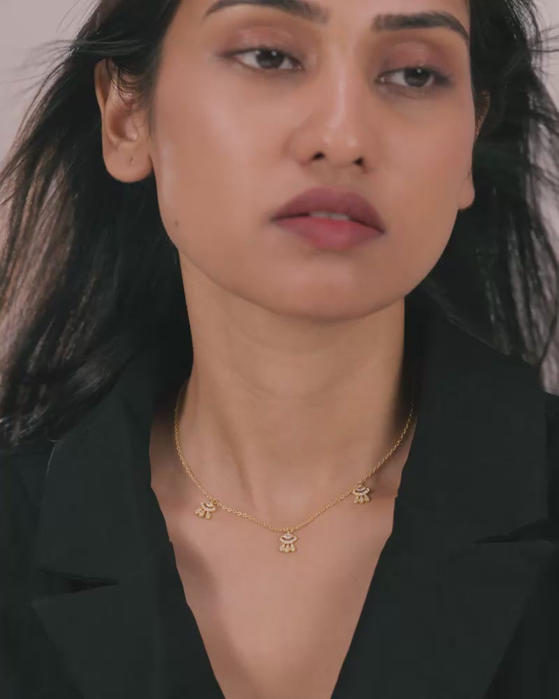 The Evil Eye Charm Necklace – Gold