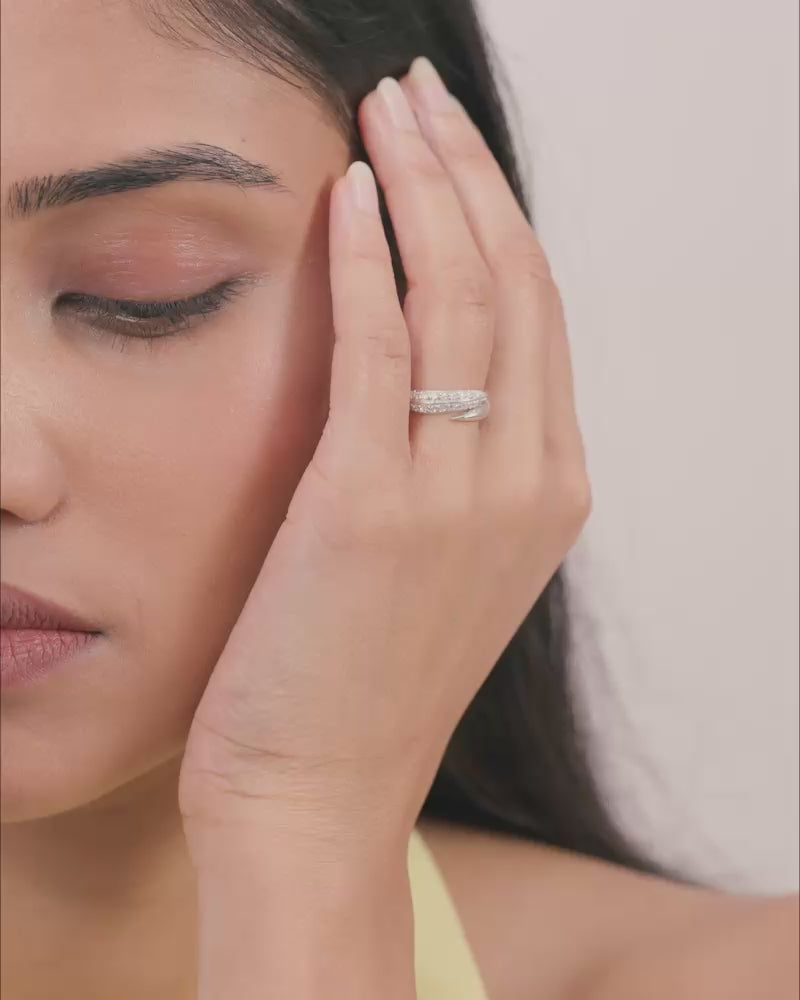 Crossover Ring – Silver