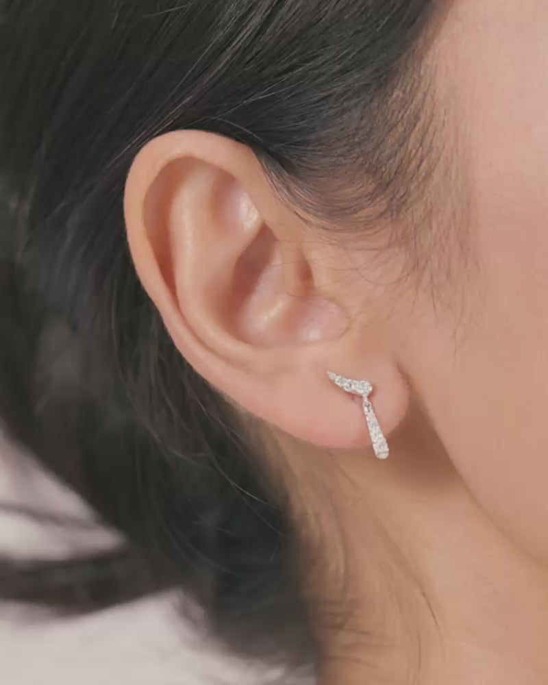 Comet Drop Earrings – Silver