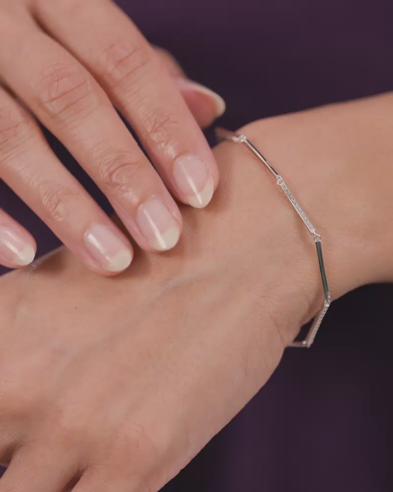 The Bar Link Bracelet – Silver