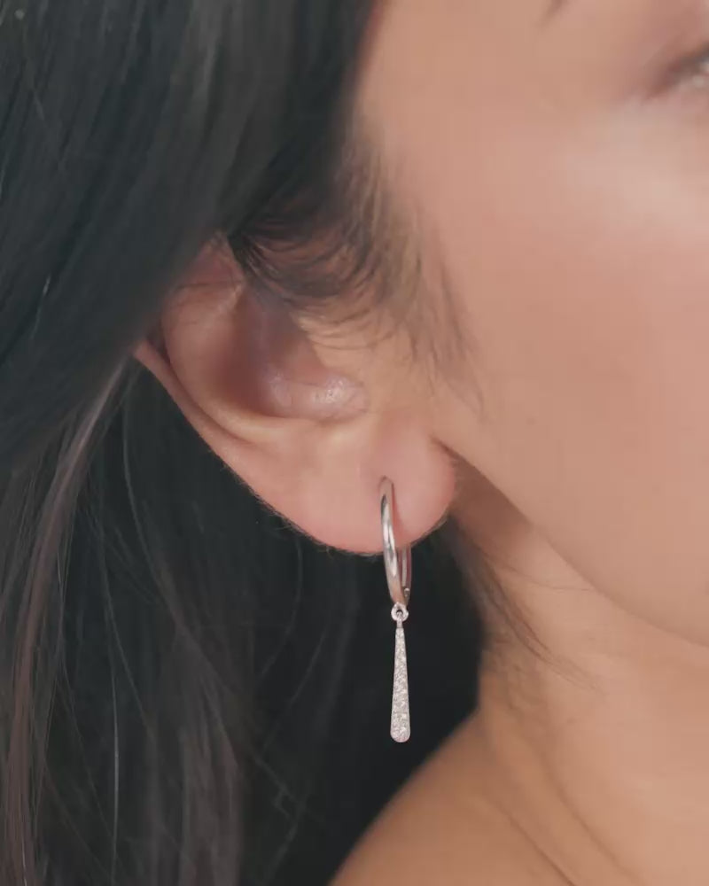 Starlight Drop Earrings – Silver