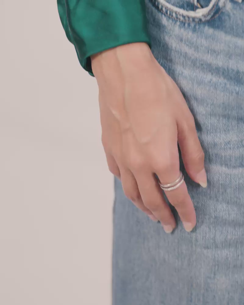 Dual Band Ring – Silver