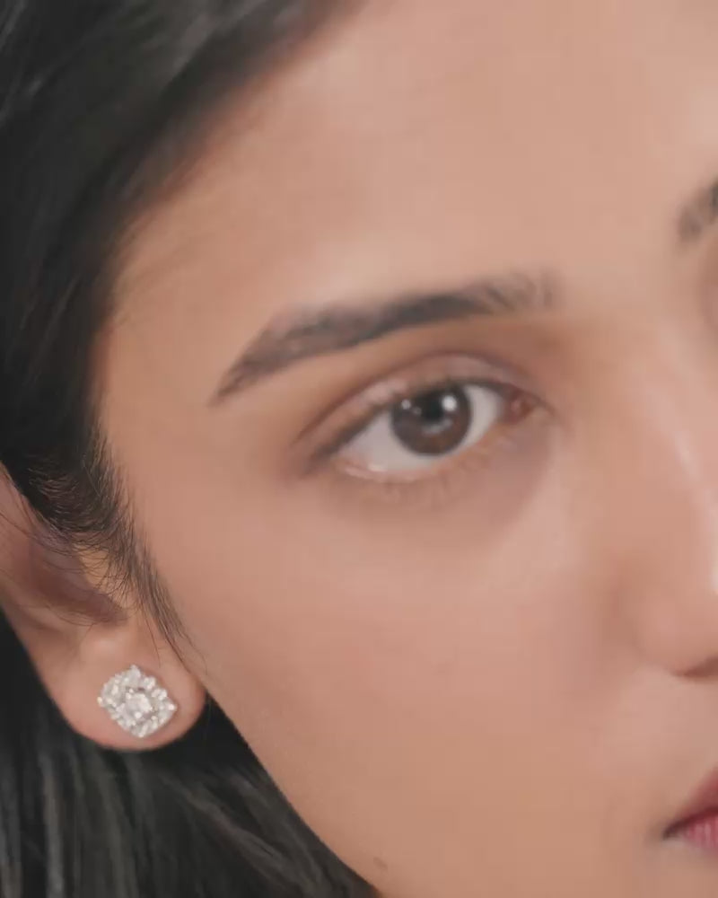 Classic Cushion Studs – Silver