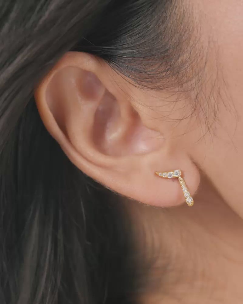 Comet Drop Earrings – Gold